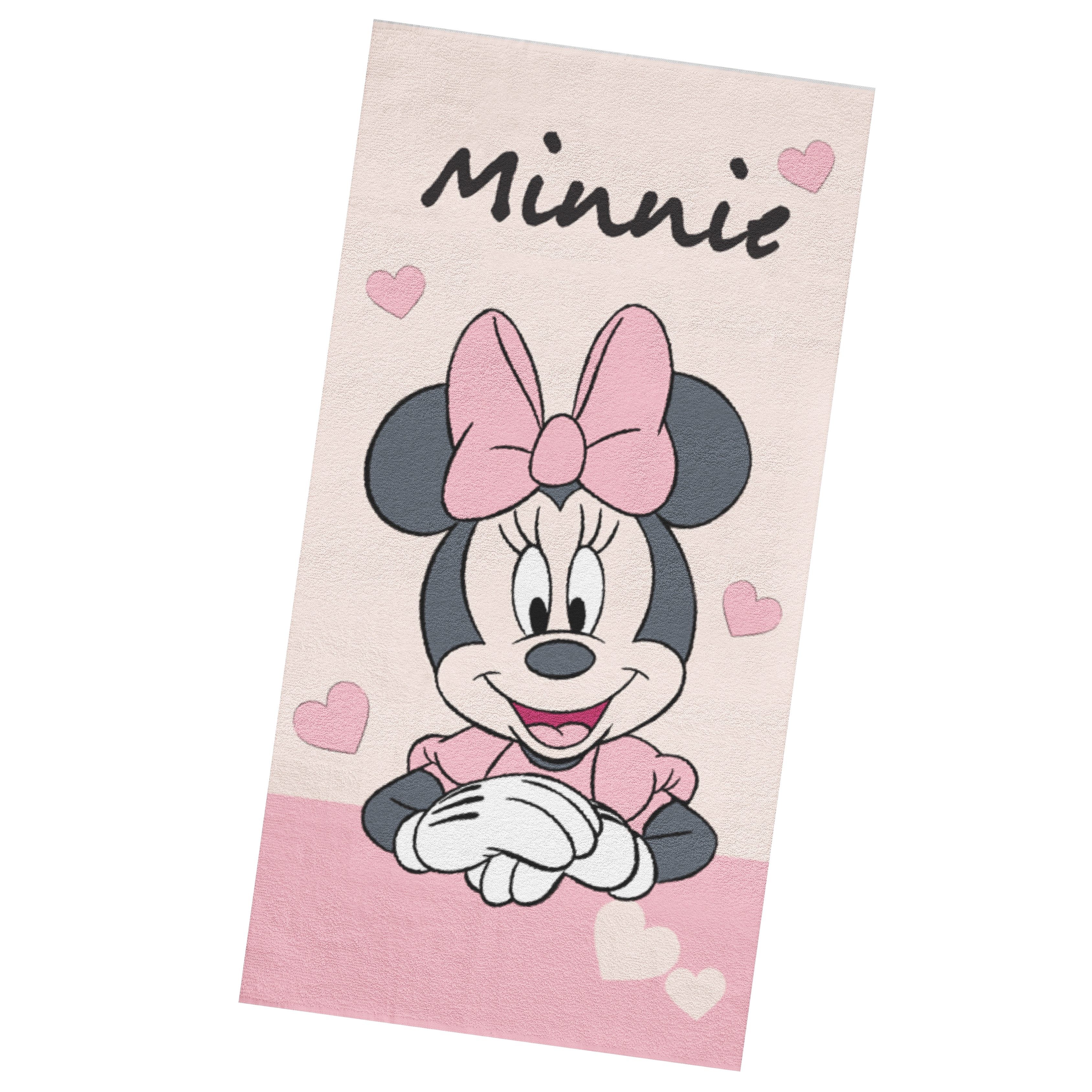 MTOnlinehandel Badetuch Minnie Mouse 70x140 cm, 100 %, Baumwolle (1-St), Strandtuch 's Minnie Maus
