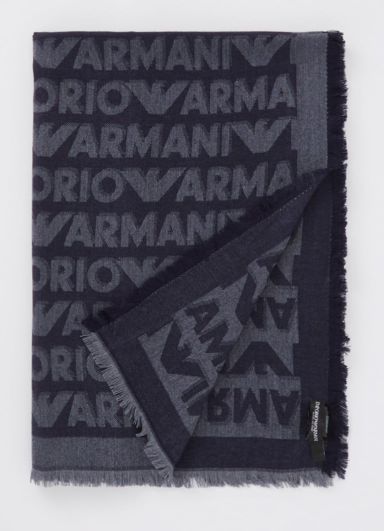 Sciarpa Emporio Armani con logo stampato, 90 x 90 cm