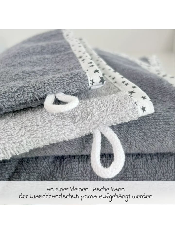 Wörner Waschhandschuh 10er Pack - Sterne - Grau in grau günstig kaufen onesize