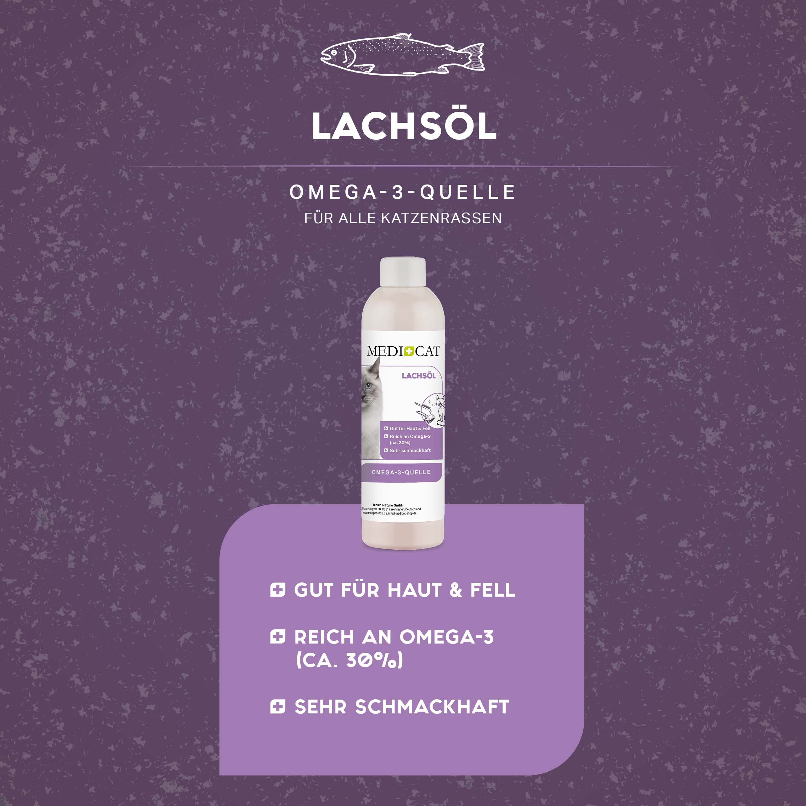 MediCat Ergänzungsfutter & Aufzucht MediCat Lachsöl