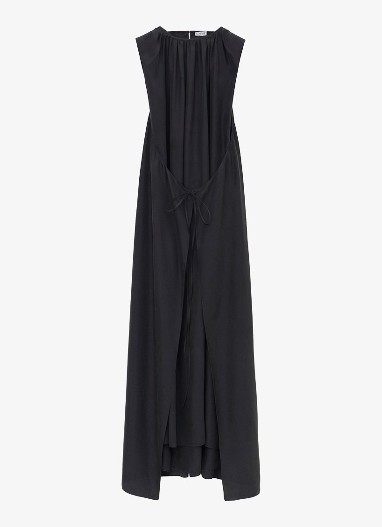 Vestido midi de seda de LOEWE con detalle de cadena extraíble