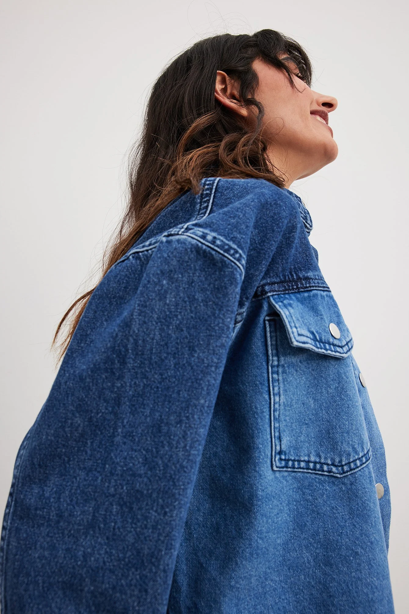 Zweifarbiges Jeanshemd