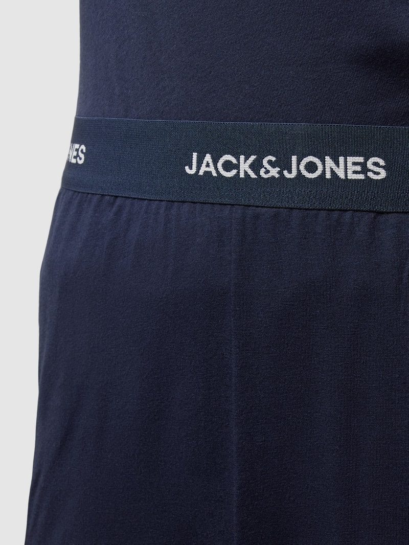 Pyjama mit Label-Detail Modell 'BASIC' in blau