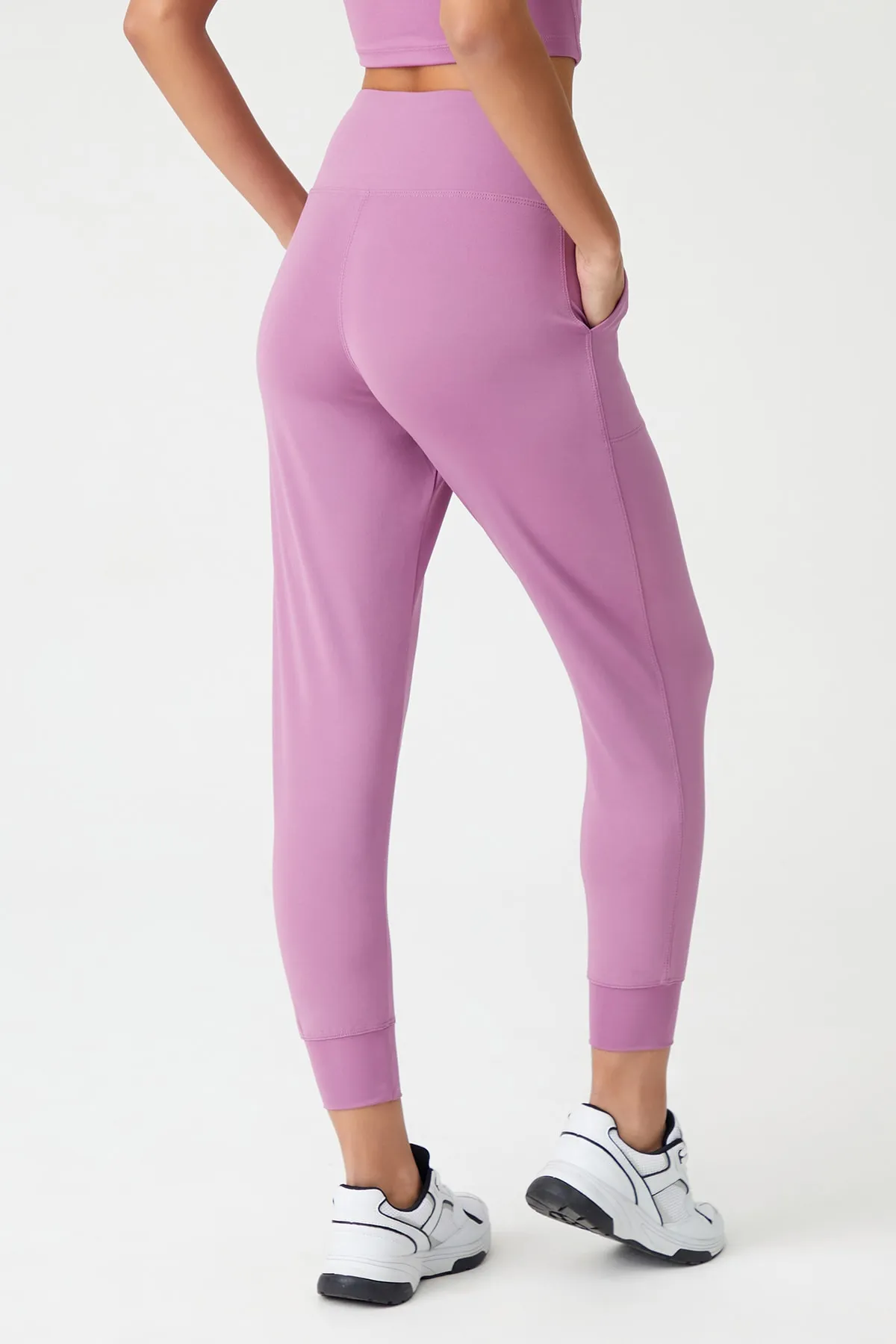 LOS OJOS  Lavendelfarbene Jogginghose mit hoher Taille für Damen