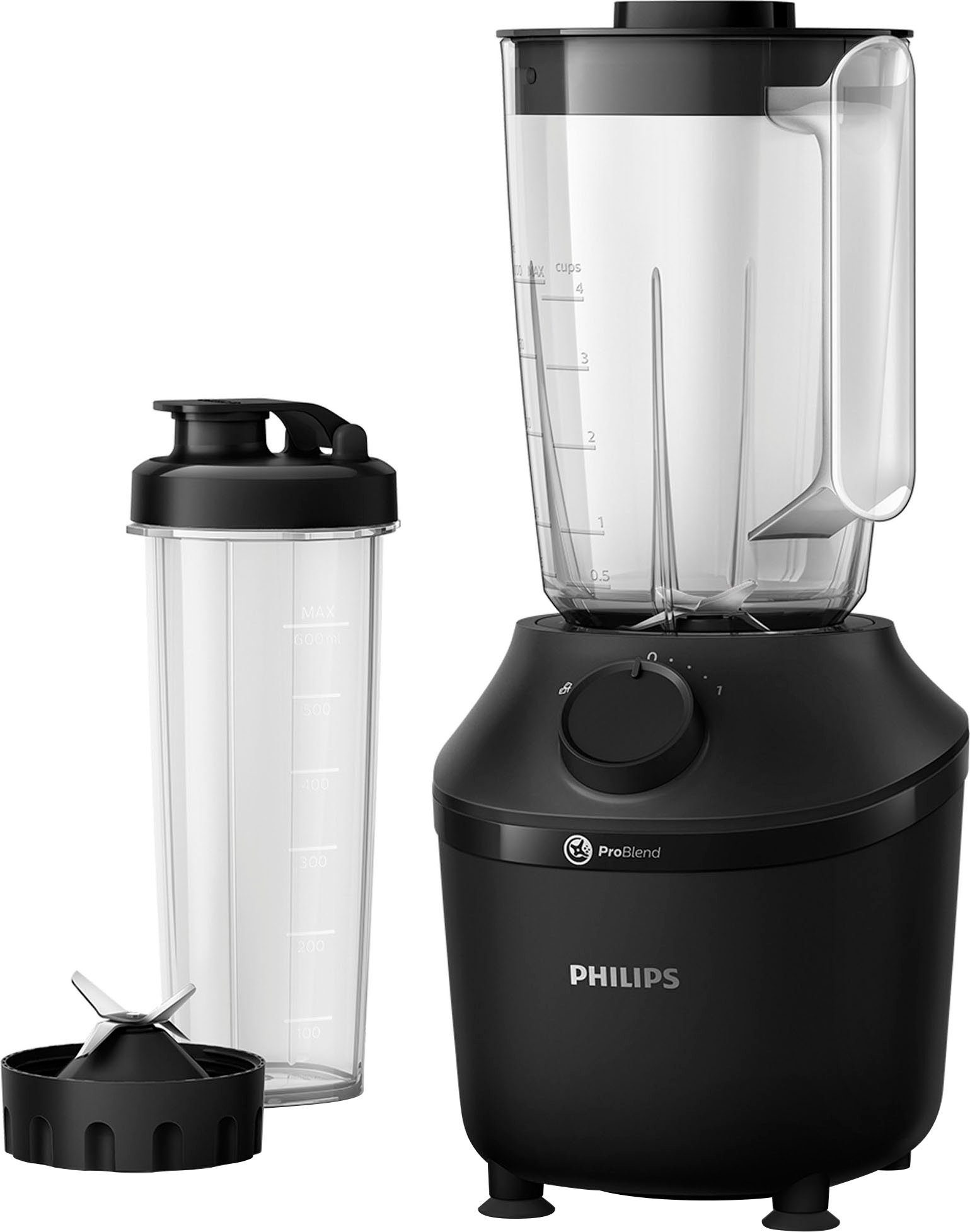 Philips Standmixer Philips Series 3000 HR2041/41, 1.9 Liter, 450 W, mit mobiler Trinkflasche