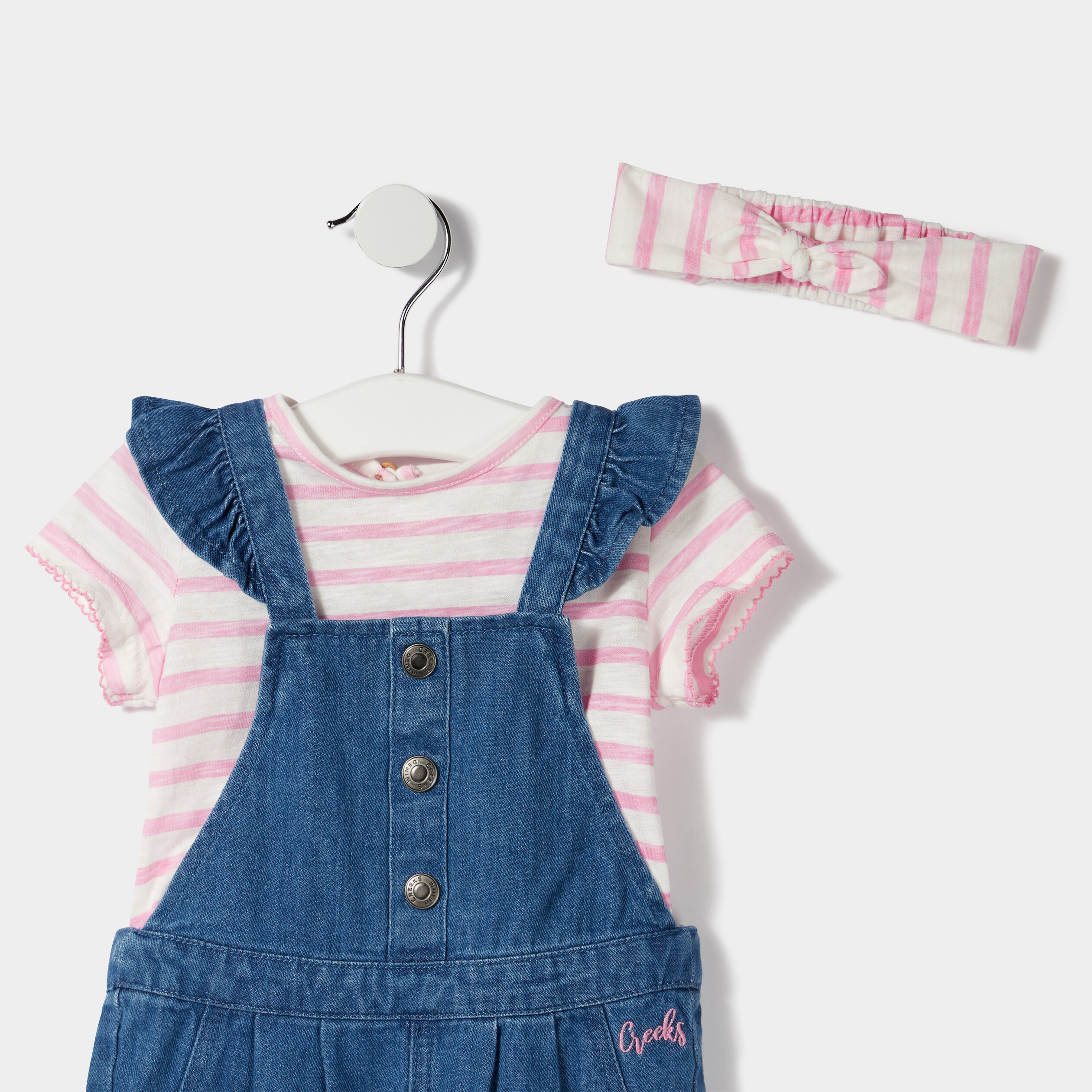 Ensemble 3 pièces ecru bébé fille | La Halle