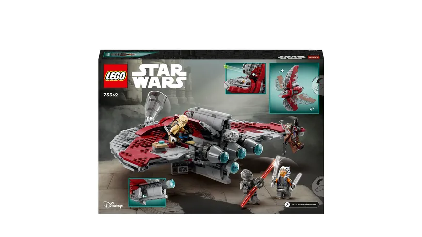 LEGO Star Wars 75362 Ahsoka Tanos T-6 Jedi Shuttle, Raumschiff-Spielzeug