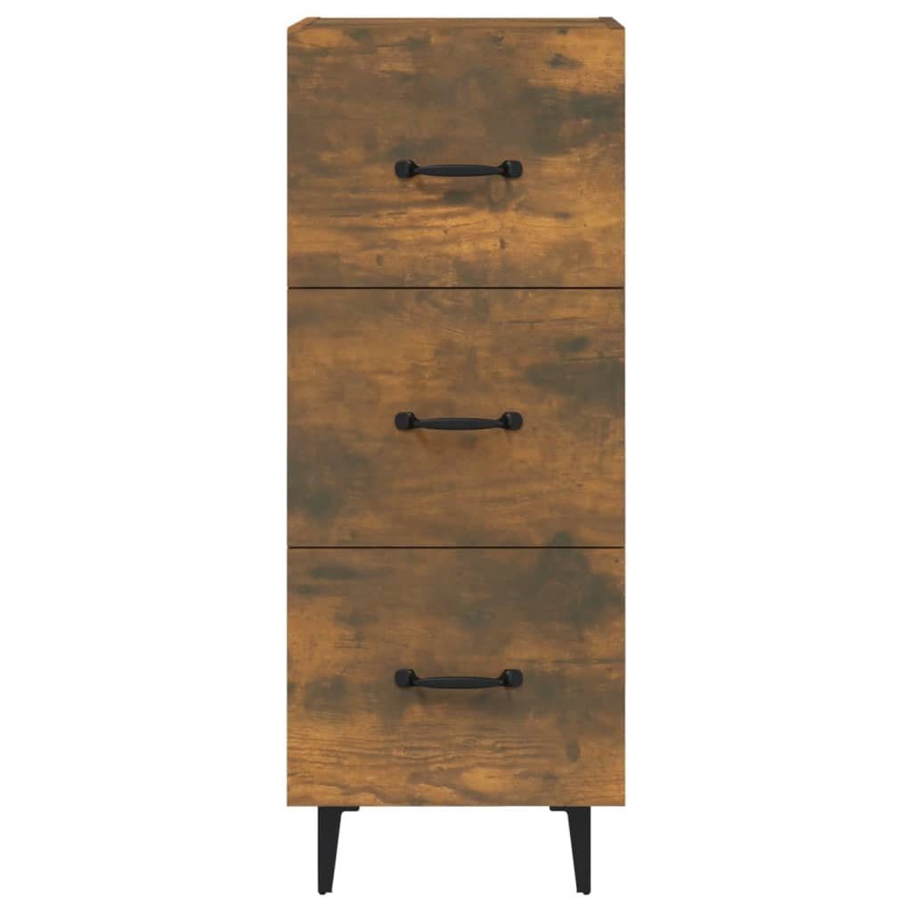 vidaXL Sideboard Sideboard Räuchereiche 34,5x34x90 cm Holzwerkstoff (1 St)