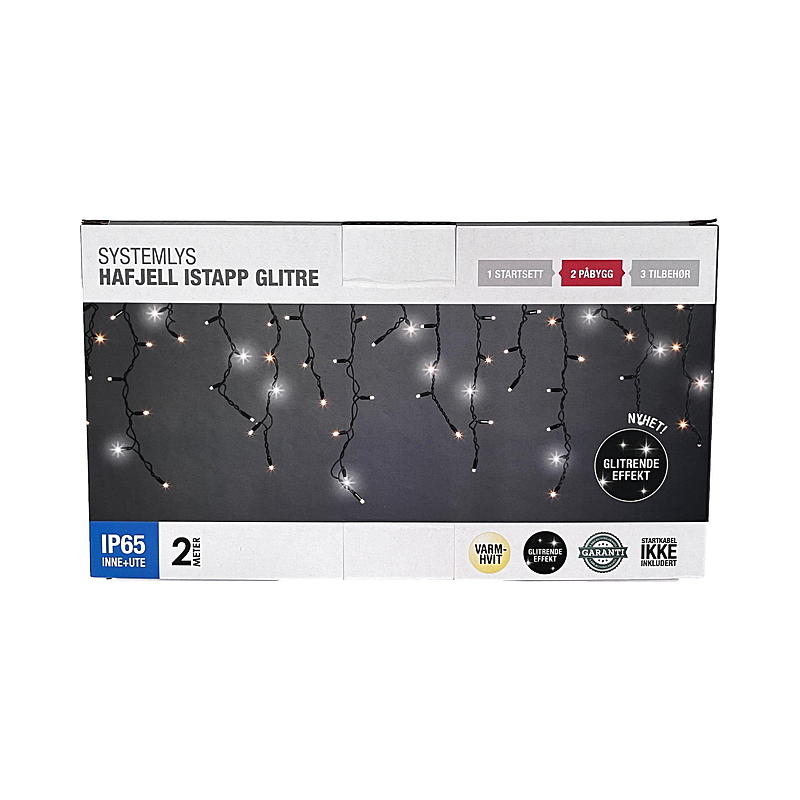 Home Istapp 100 LED 2 m, blink, påbygg Hafjell