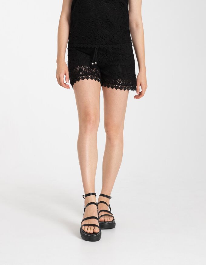 Damen Shorts - Häkelspitze