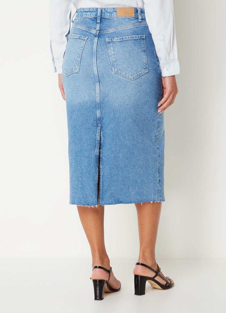 Fustă midi Rails Highland din denim cu amestec de lyocell