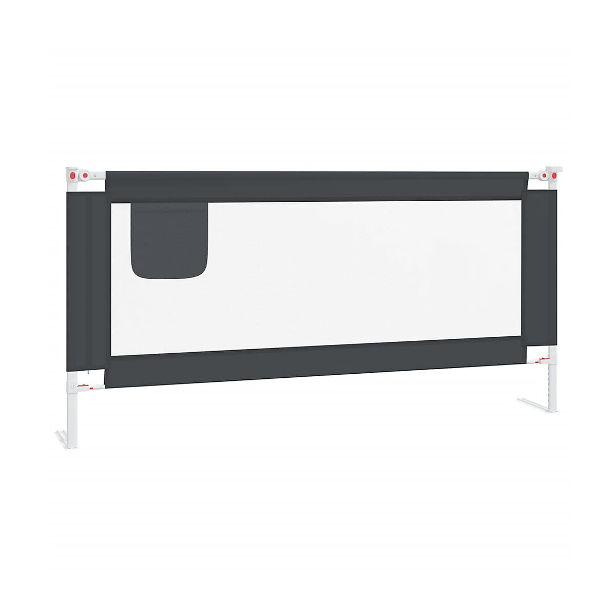 Kleinkind-Bettschutzgitter Dunkelgrau 190x25 cm Stoff