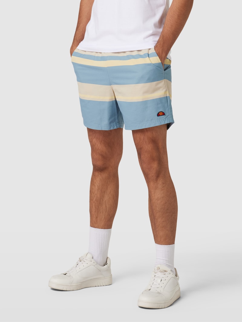 Shorts mit Streifenmuster in beige