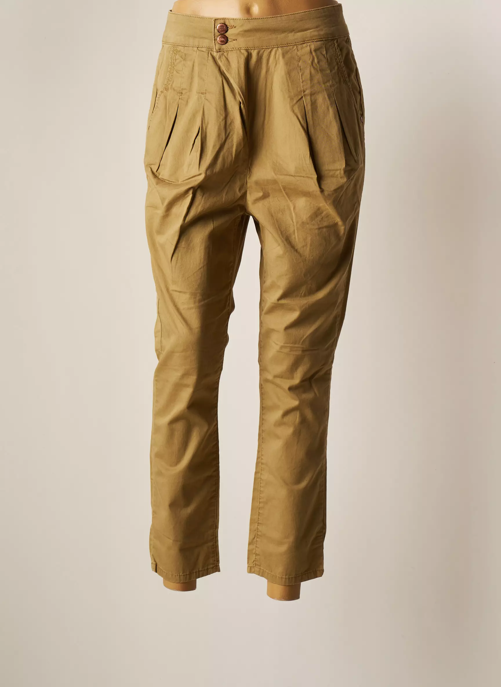 Only Pantalons Chino Femme couleur beige