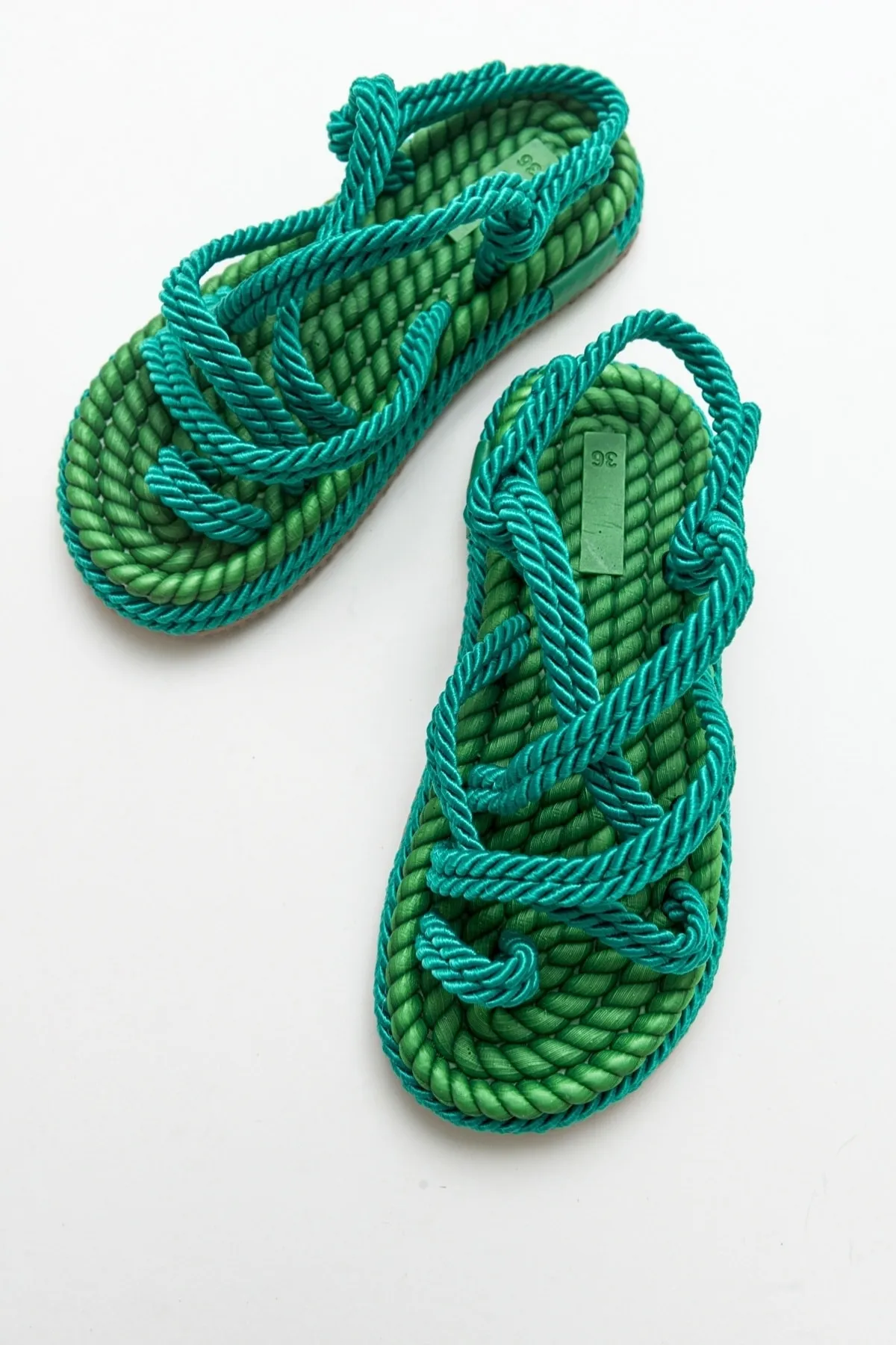 Luvi  Ip-grüne Damensandalen