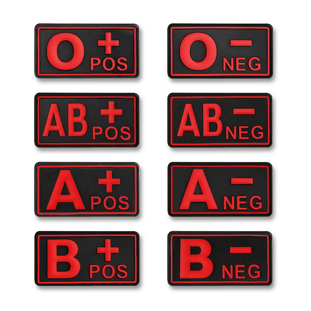 Rubber Patch 3D Blutgruppen