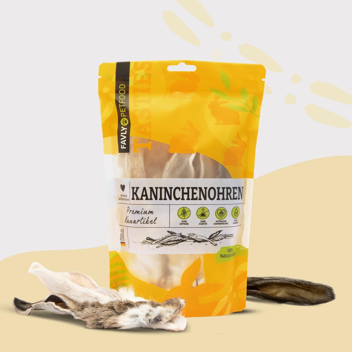 FAVLY Petfood Snacks FAVLY Petfood Kaninchenohren mit Fell 360 g