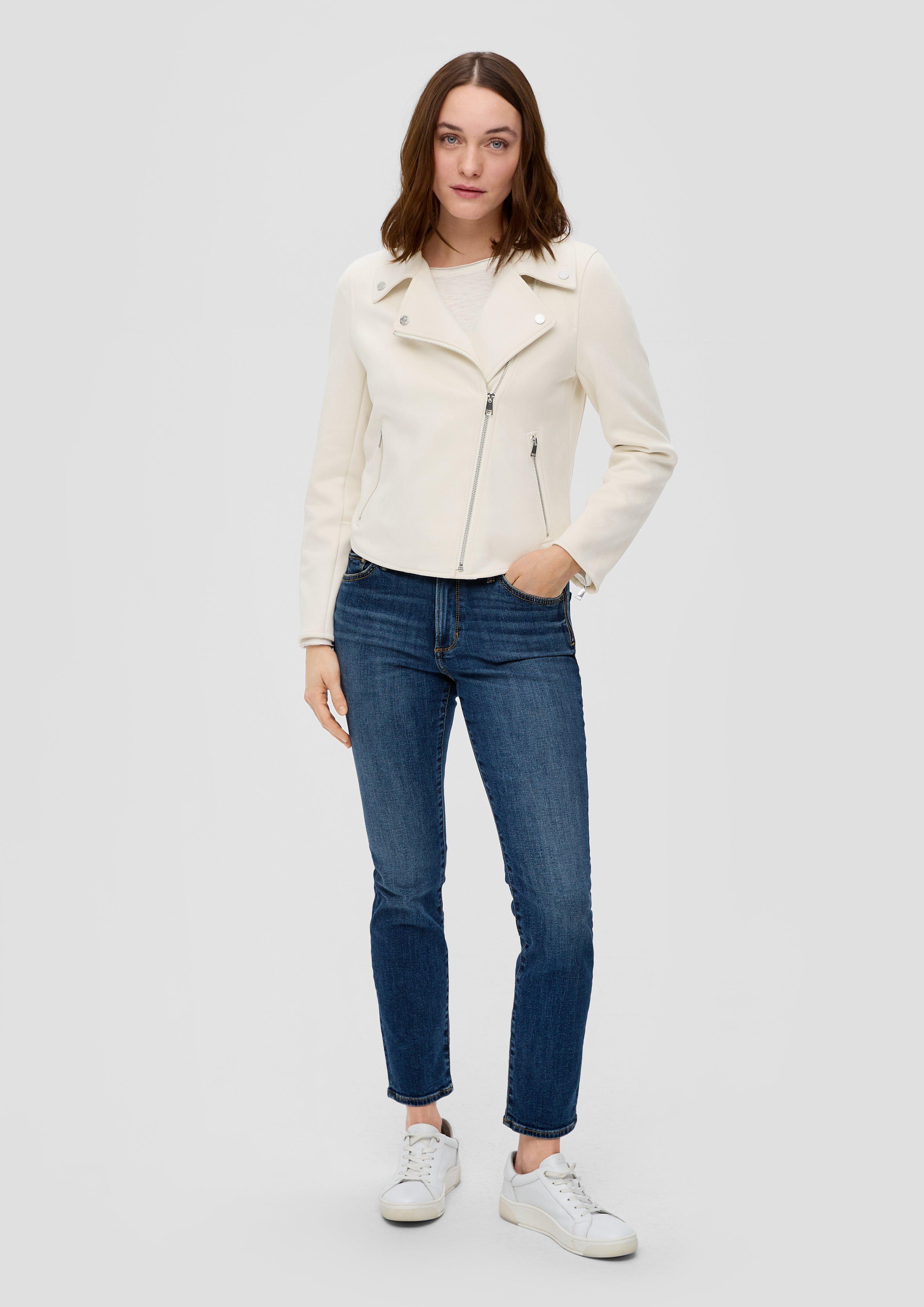 Bikerjacke aus Velours  2141140-8105