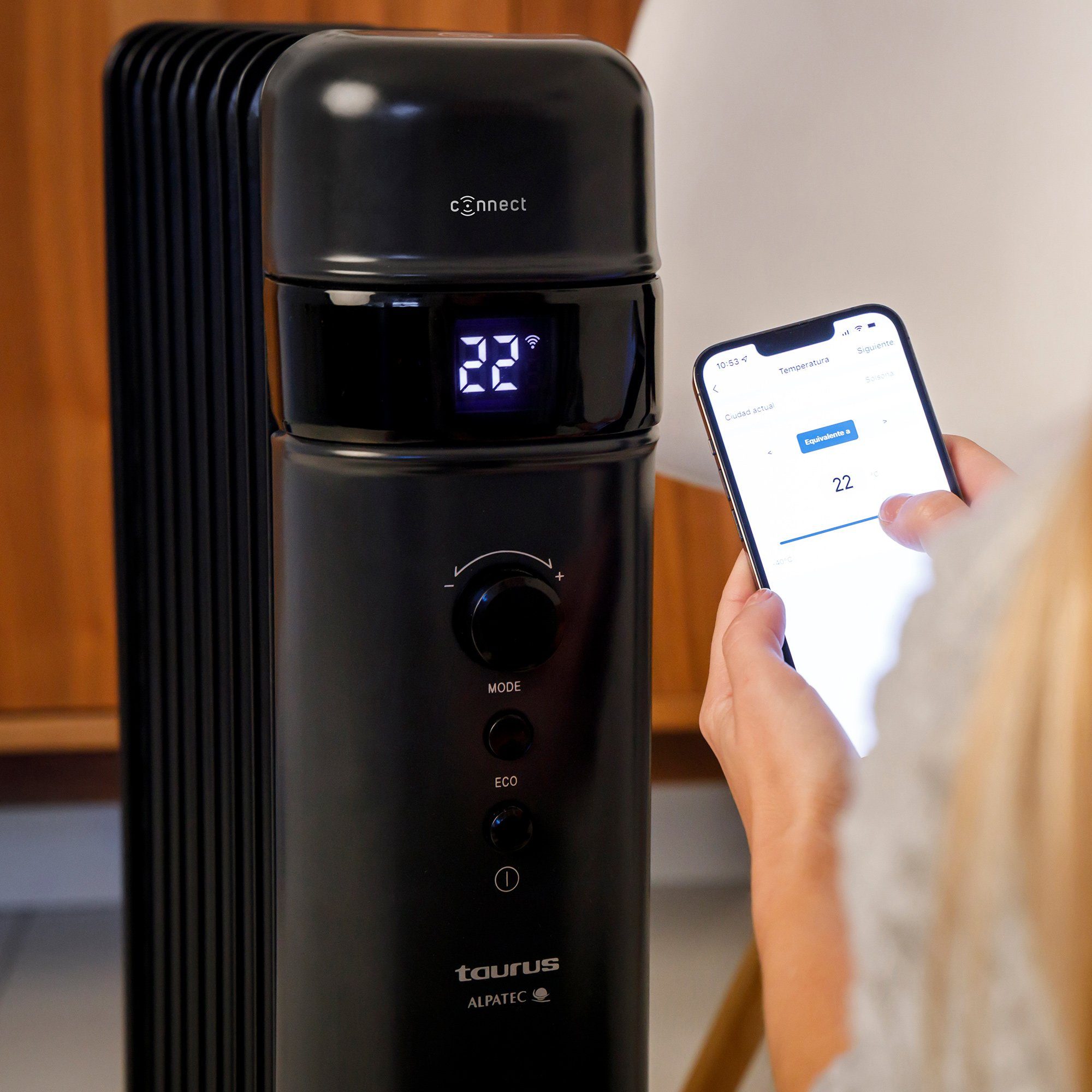Taurus Ölradiator AGADIR CONNECT 2000, 2000 W, WIFI-App-Steuerung, Sprachsteuerung über Alexa und Google