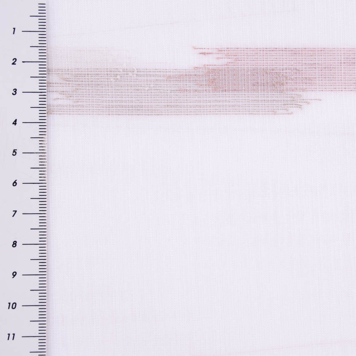 Meterware Scherli Webgardine Stores Scherlistreifen weiß altrosa taupe 3m, SCHÖNER LEBEN., leicht perforiert, Kunstfaser, mit Bleiband, überbreit