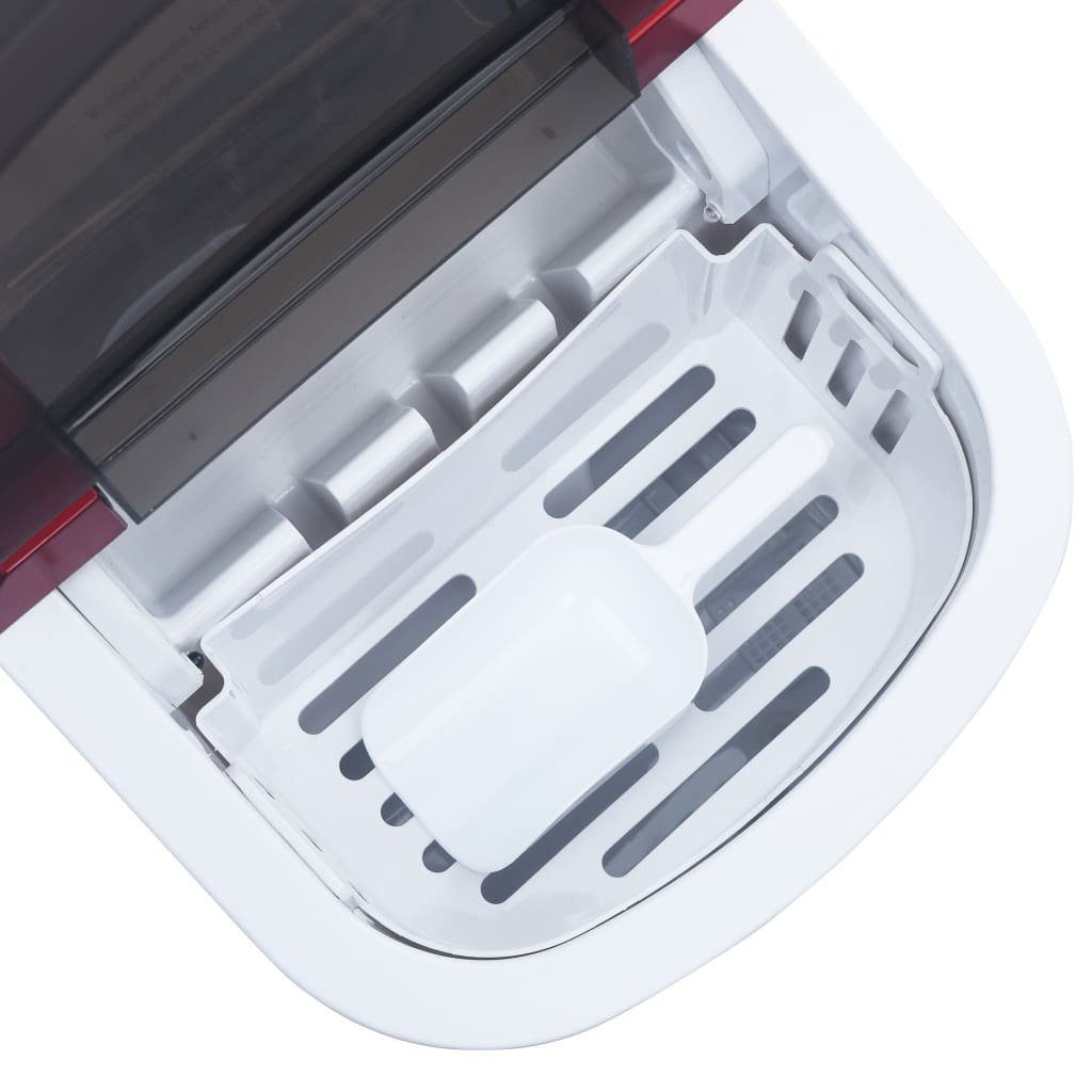 vidaXL Eiswürfelmaschine Eiswürfelbereiter Rot 2,4 L 15 kg / 24 h