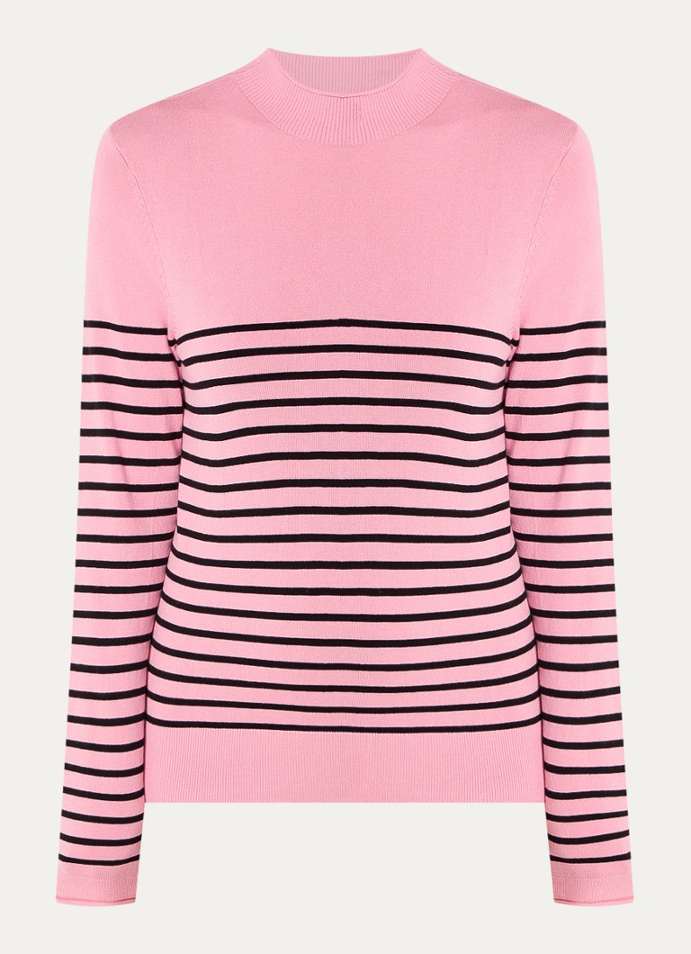 Taifun Fine-knit pullover with stripe print