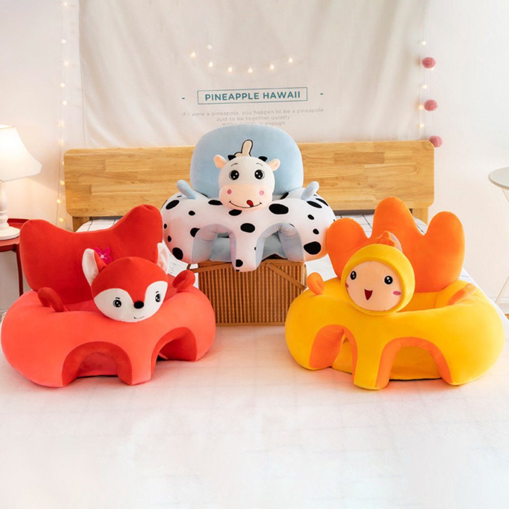Blusmart Kindersofa Cartoon Tiere Baby Soft Sofa Stützstuhl Bequemer Sitzstuhl Mit Zwei
