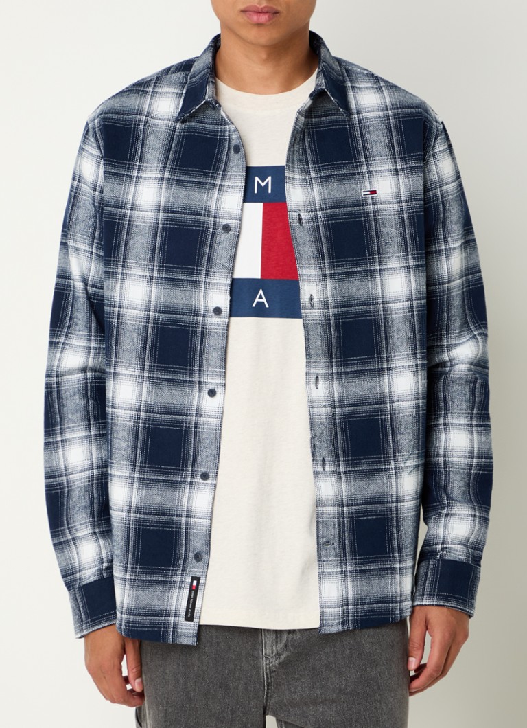 Cămașă Tommy Hilfiger cu croială clasică în carouri și logo