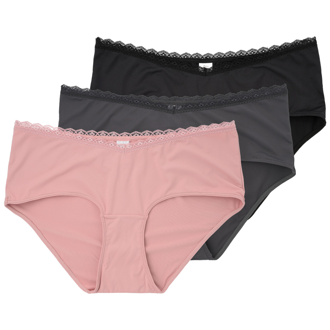 3 Damen Umstands-Pantys mit Spitzenbund