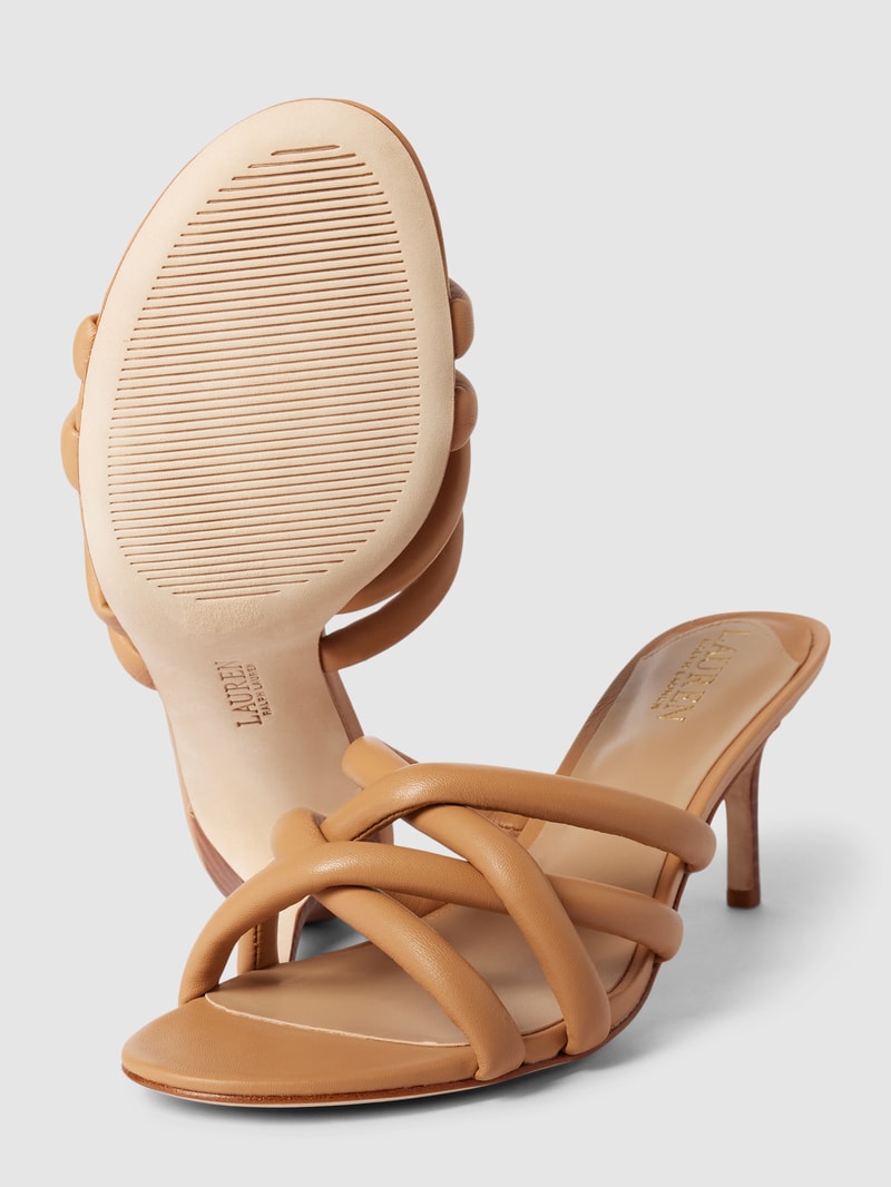 Sandaletten mit gekreuzten Riemen Modell 'LILIANA' in beige