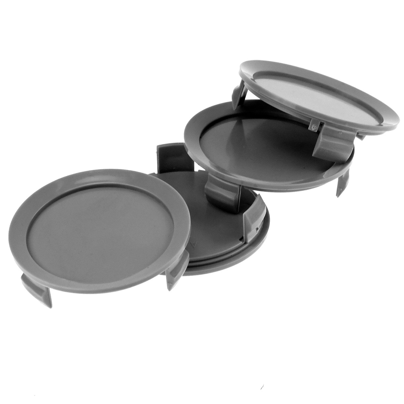 RKC Radkappe 4x 74,5mm Nabenkappen Radnaben Kappen Grau Flach für Mercedes Benz