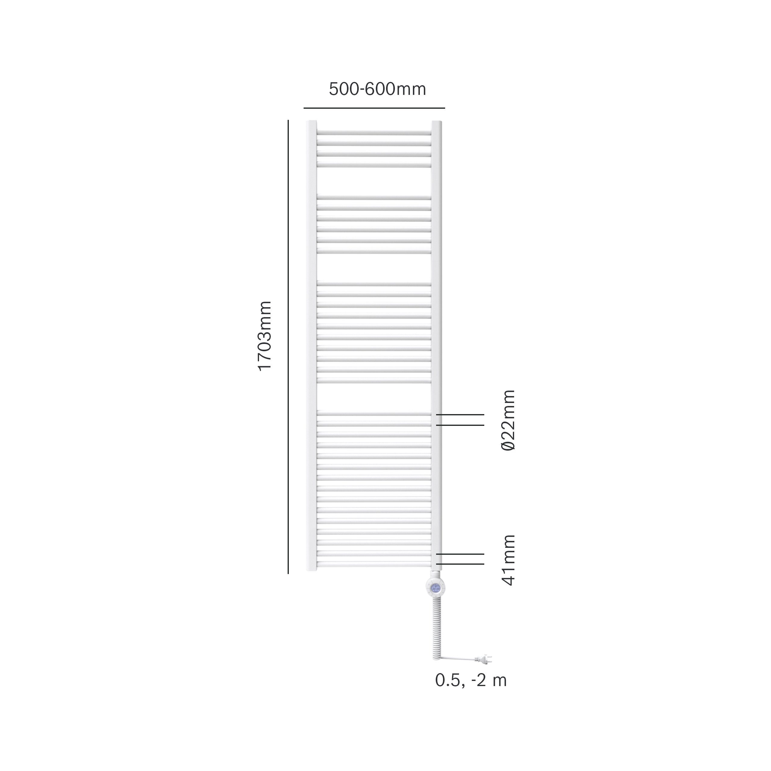 BOSCH Badheizkörper Heat Radiator 4500, mit Handtuchhalterung und integriertem Temperaturregler