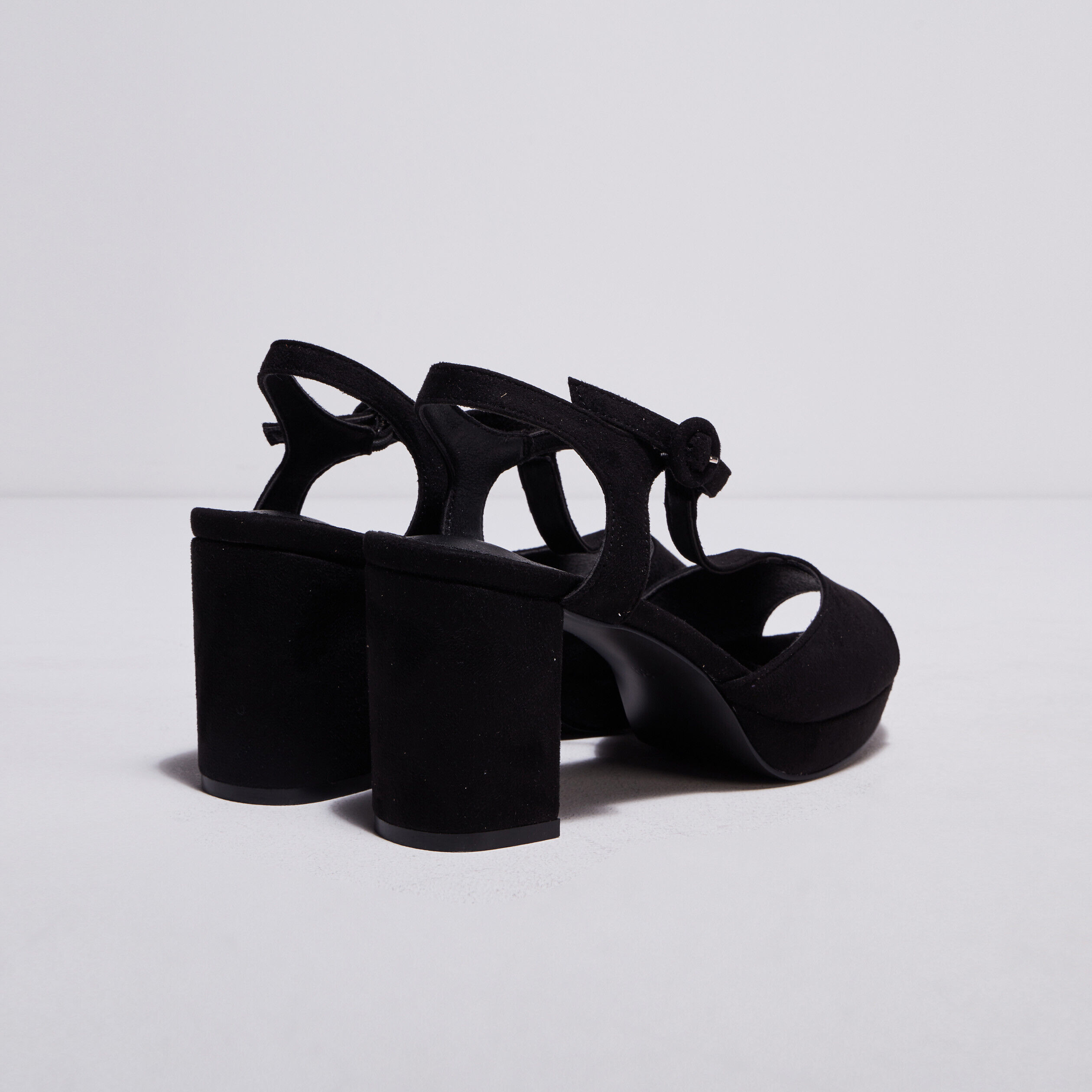 Sandales salomé plateformes noir femme | Cache Cache