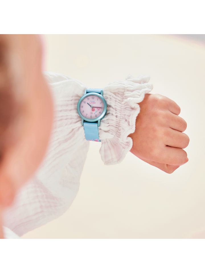 Prinzessin Lillifee Quarzuhr Textil, Aluminium in Türkis günstig kaufen 18 cm
