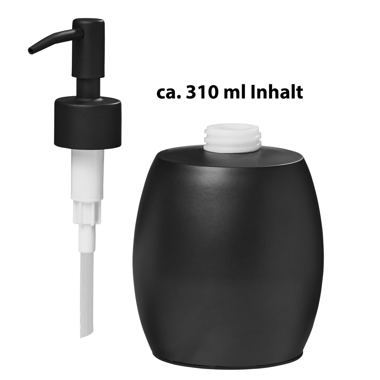 Weles AMARE Seifenspender Edelstahl bauchig - Antifingerprint Lack Schwarz