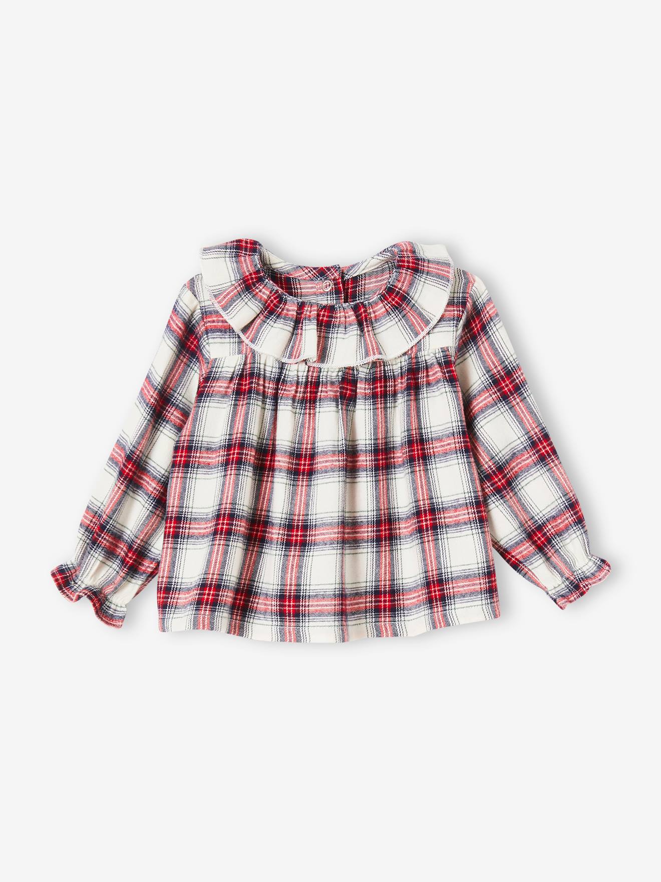 Blouse à collerette bébé écru