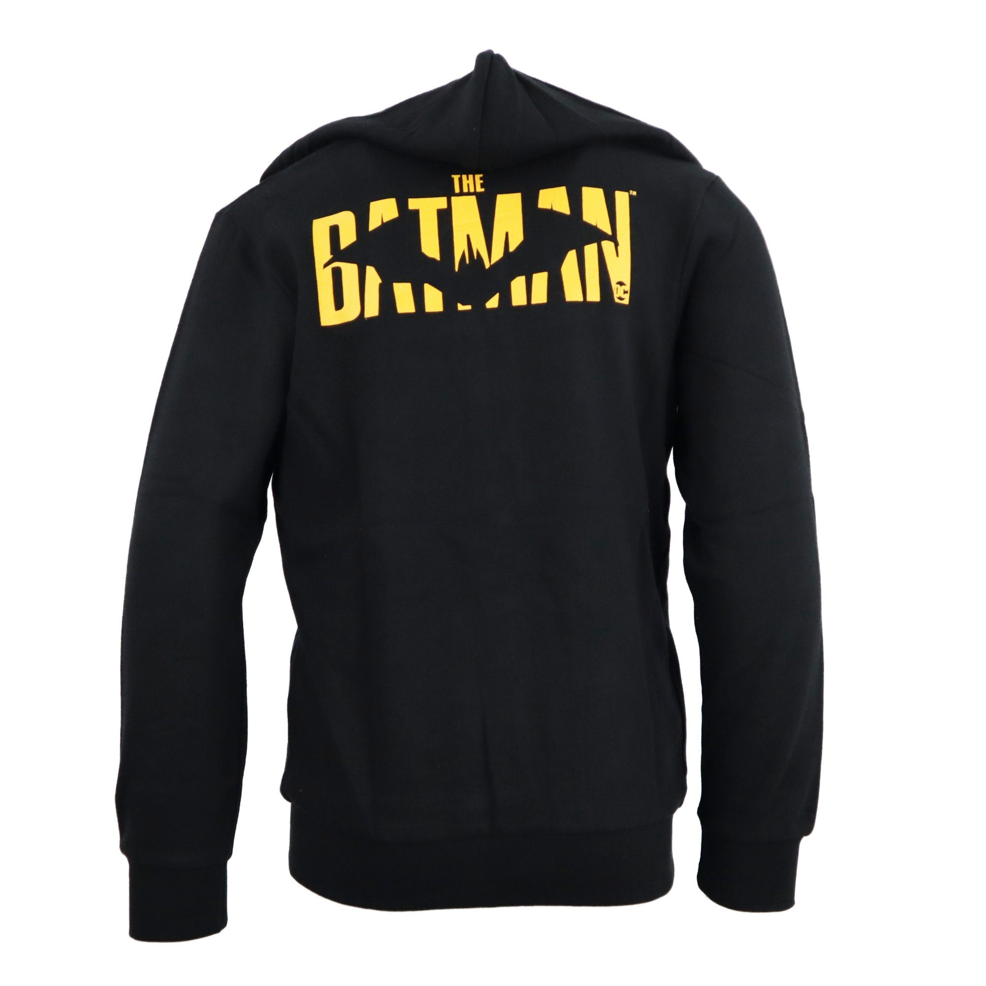 DC Comics Kapuzenpullover Batman Kinder Pulli mit Reißverschluss Gr. 104 bis 134, 100% Baumwolle