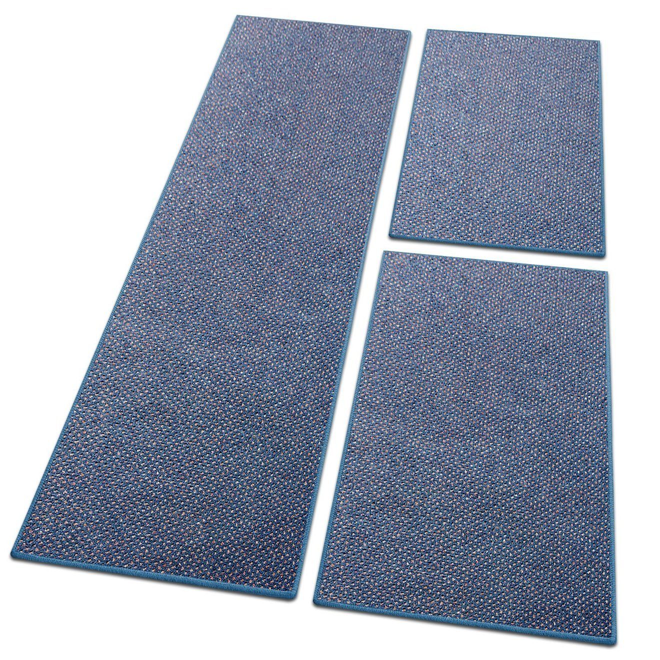 Bettumrandung Malakka, rechteckig, Läufer-Set für das Schlafzimmer Karat, Höhe 6.5 mm, (3-tlg)