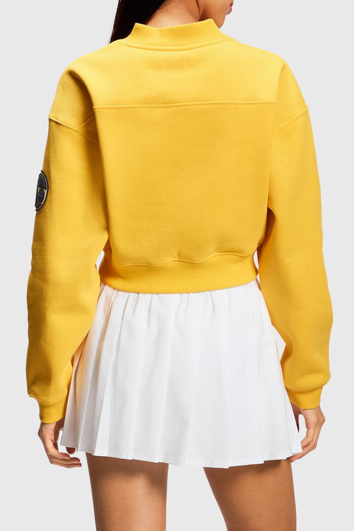 Cropped College-Sweatshirt mit Patches