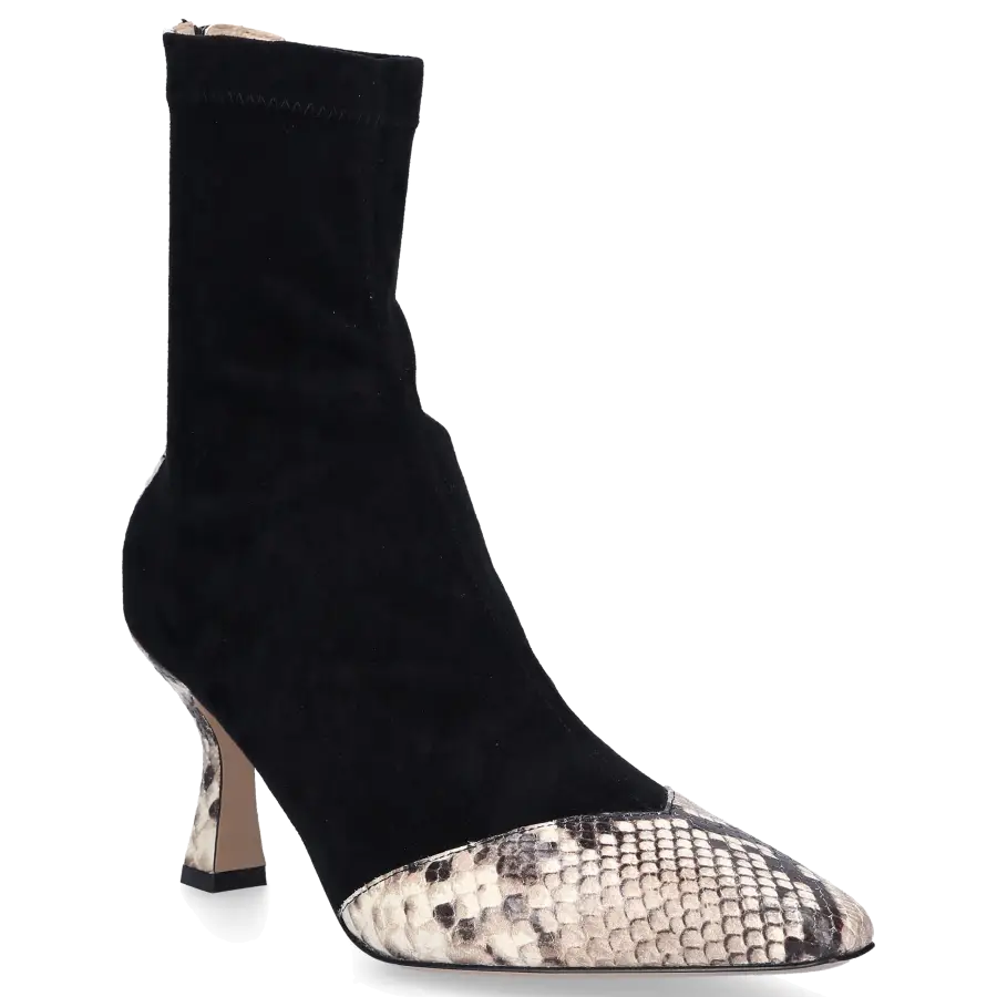 Fabio Rusconi - Stiefeletten CAPRI Veloursleder Prägung schwarz - schwarz
