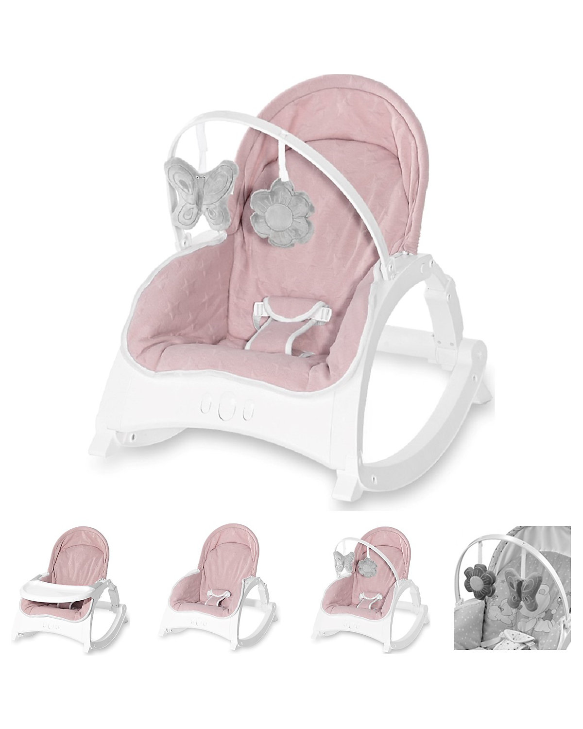 Babywippe ALEX 3 in 1 Tisch Vibrationsfunktion, 4 Melodien Babywippen