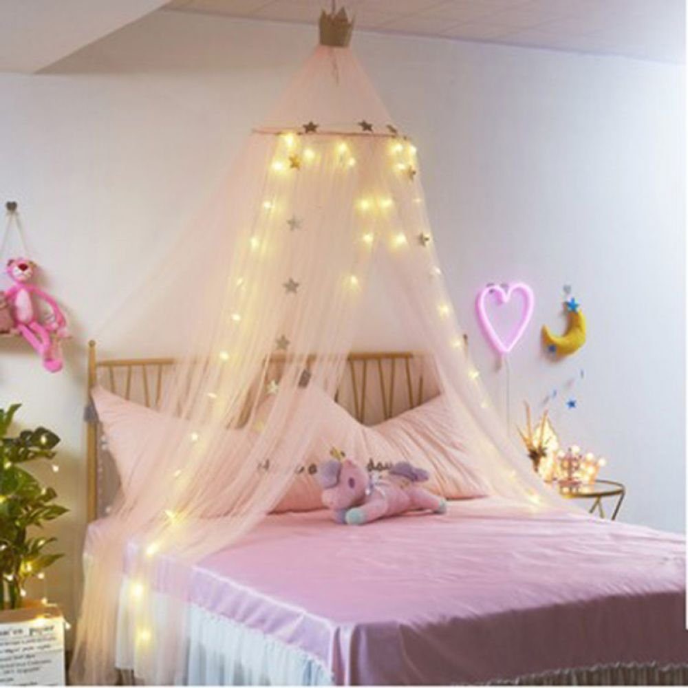 Zeaicos Moskitonetz Chiffon Betthimmel, Kinderzimmer Insektenschutz Baldachin Deko