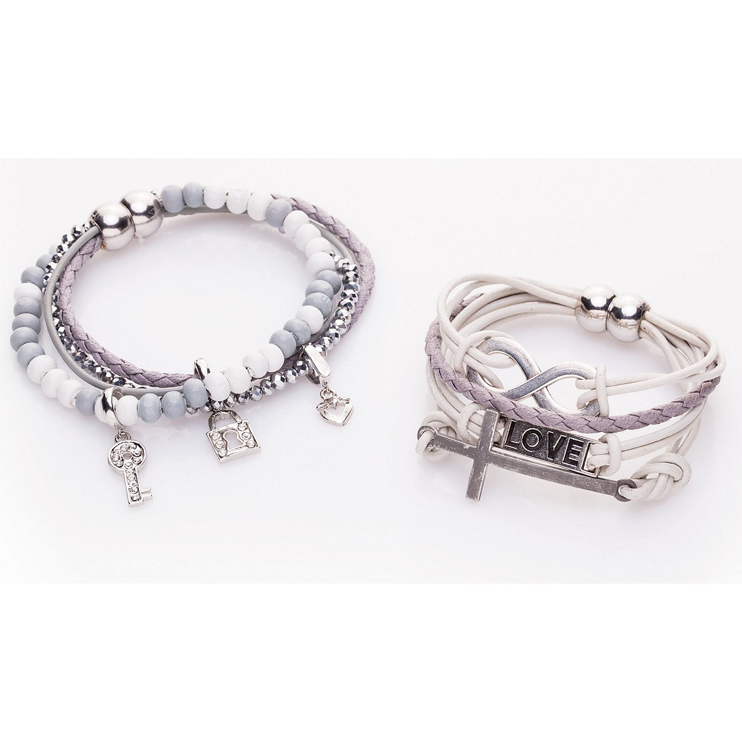 Magnetverschlüsse, silber, 2 Paar
