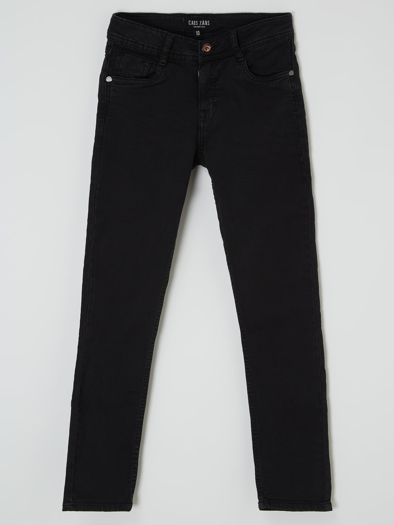 Regular Fit Jeans mit Stretch-Anteil Modell 'Prinze ' in schwarz
