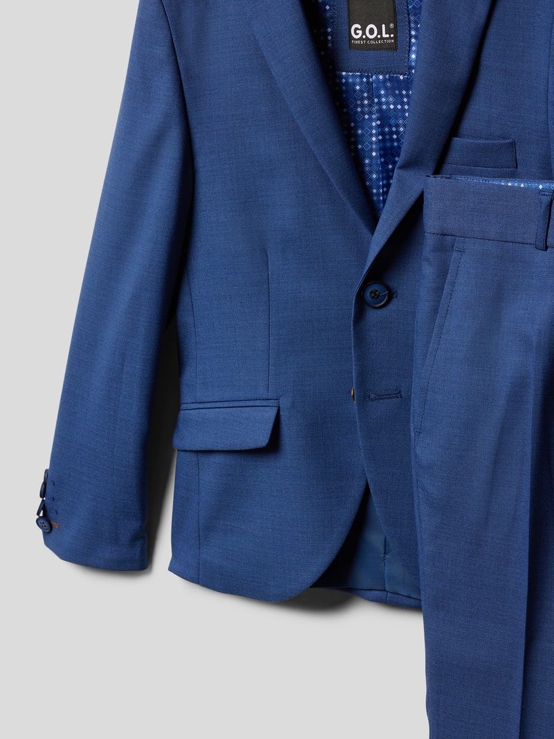 Anzug mit feinem Muster in royalblau