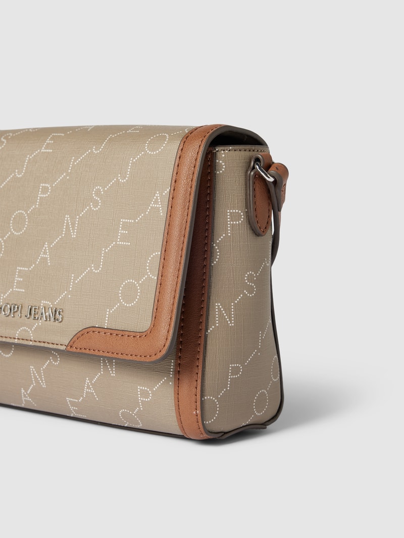 Handtasche mit Label-Muster Modell 'lorena' in taupe