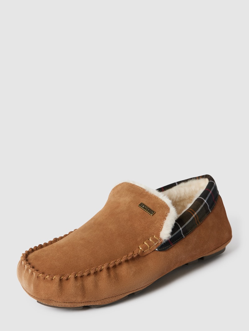 Loafer mit Kunstfellfutter in camel