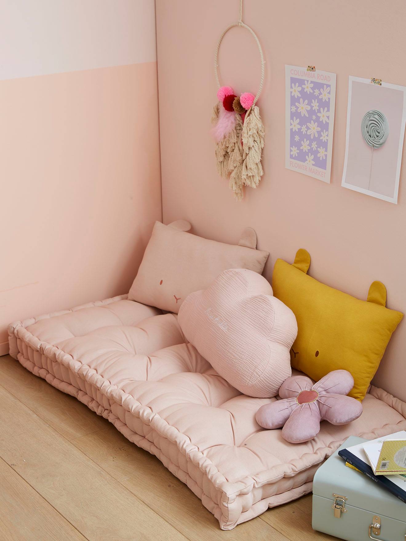 Vertbaudet Kinderzimmer Bodenmatratze Oeko-Tex - graublau