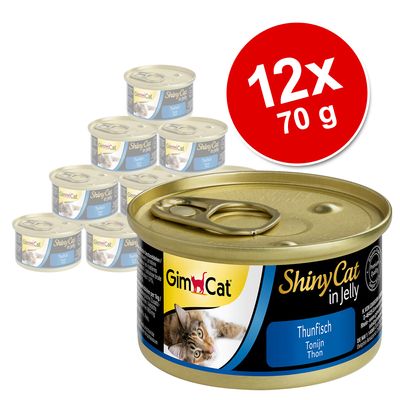 Sparpaket GimCat ShinyCat Jelly 12 x 70 g