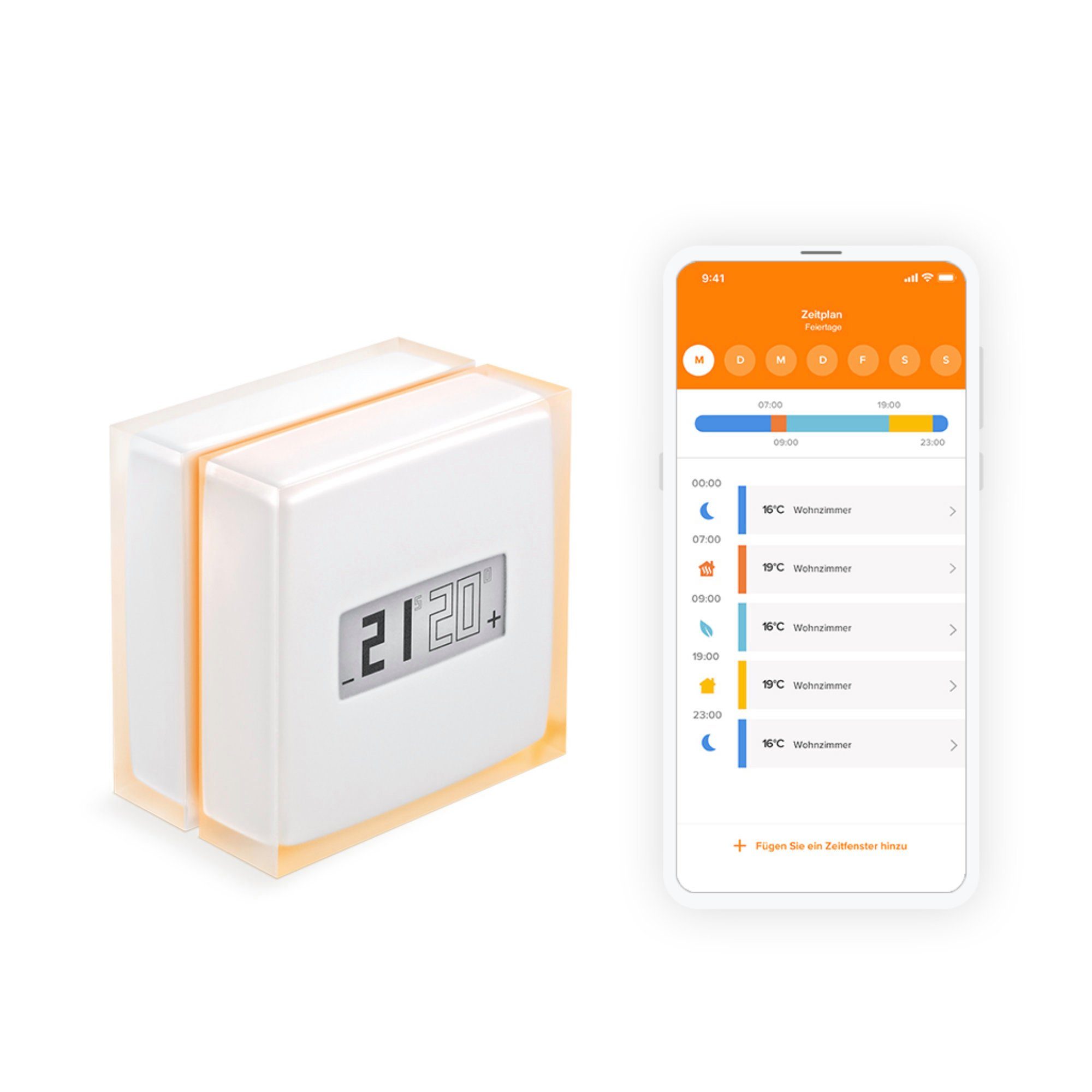 Netatmo Smartes Thermostat zur Grundsteuerung von Temperatur in Haus / Wohnung Smart-Home-Steuerelement